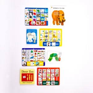 Dear Zoo book and animal flashcards.