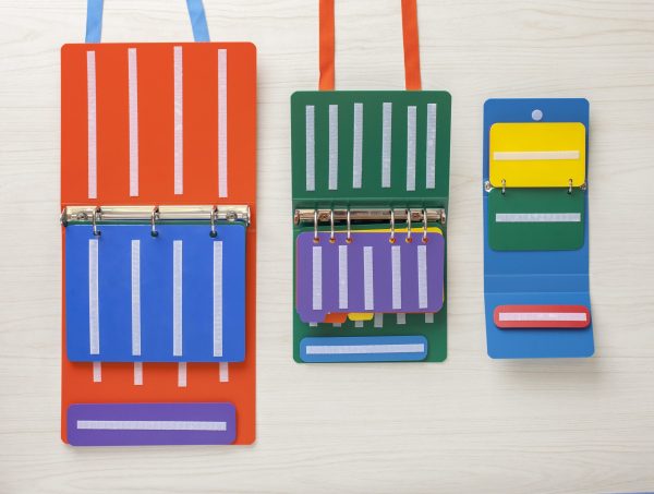 Colorful mini binder sets.