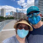Andy and Lori wearing masks during Covid pandemic